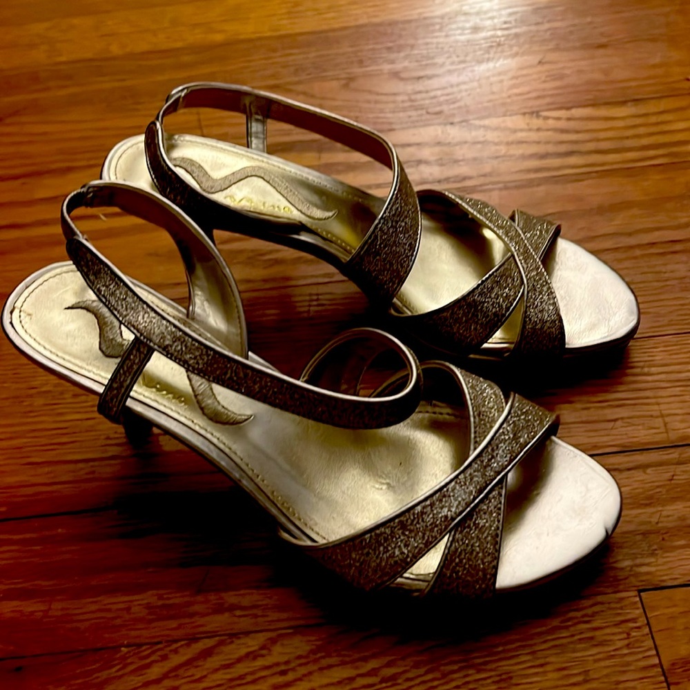 Chic Gold Strappy Heels